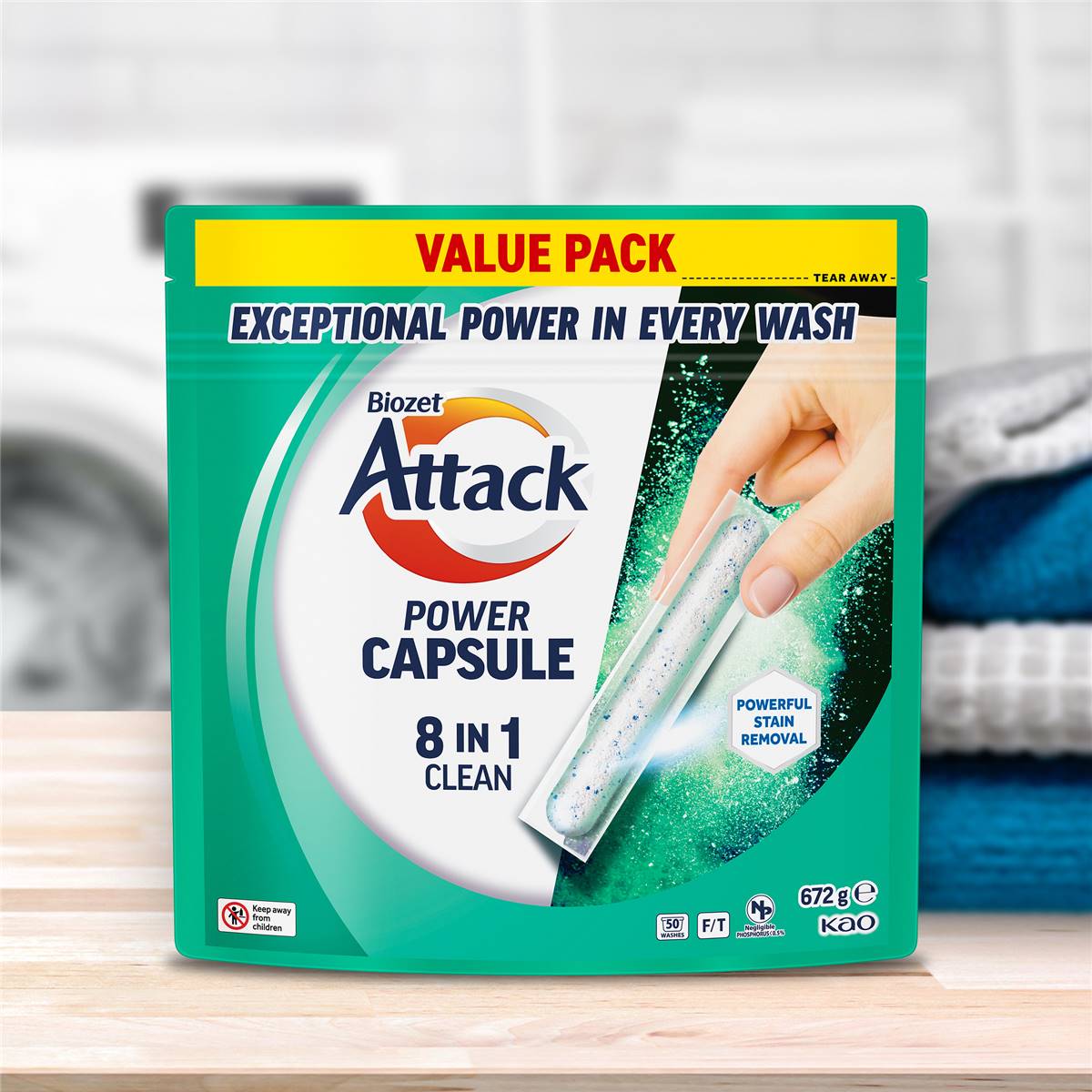 Biozet Attack Power Capsule 8-In-1 Clean Value Pack 50 pack