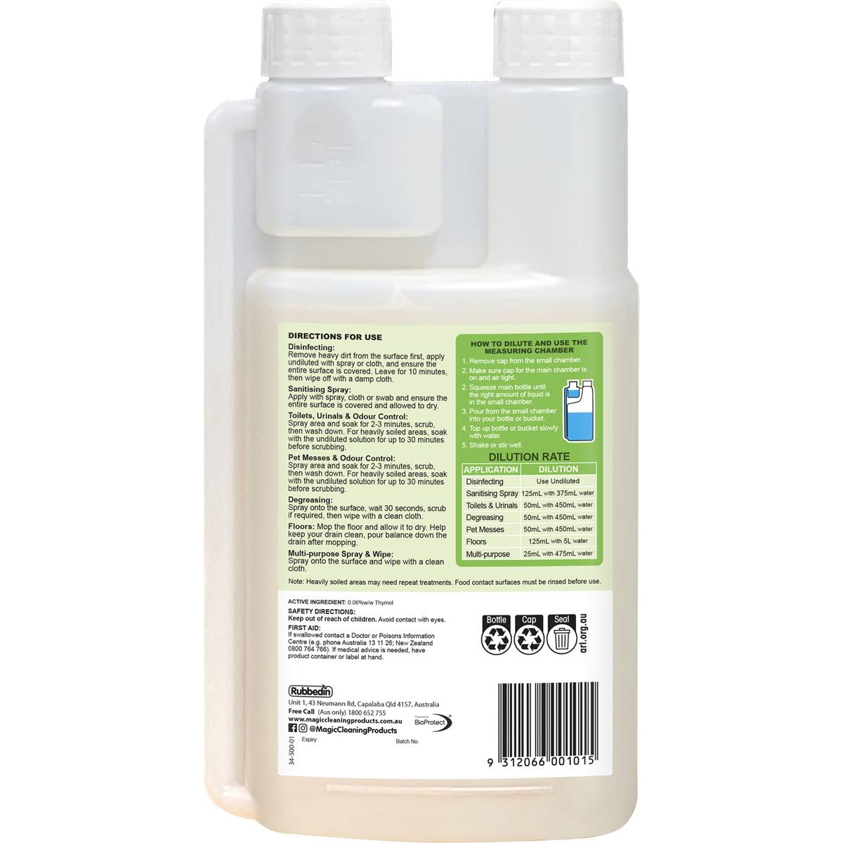 Magic 6 in 1 Universal Cleaner Concentrate 500mL