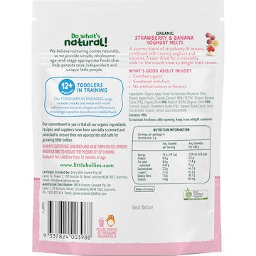 Little Bellies Yoghurt Melts Strawberry & Banana 20g