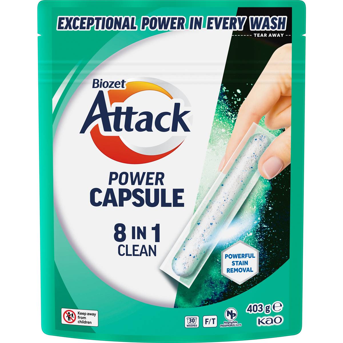 Biozet Attack Power Capsule 8-In-1 Clean 30 pack