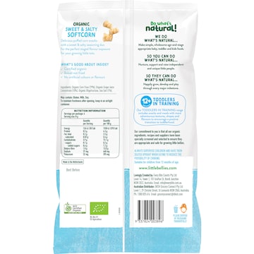 Little Bellies Organic Sweet & Salty Softcorn 8g x 4 pack