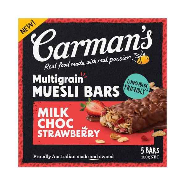 Multigrain Muesli Bars Milk Chocolate Strawberry 5 Pack