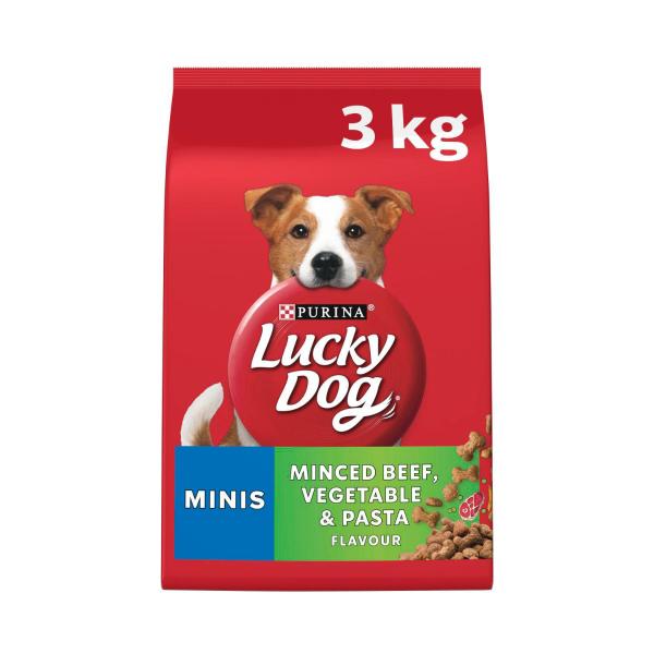 Lucky Dog Adult Minis Beef Vegetable & Pasta Dry Dog Food