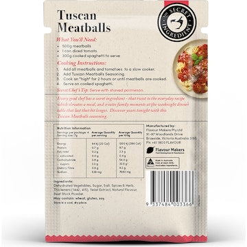 The Secret Ingredient Tuscan Meatballs Seasonals 28g