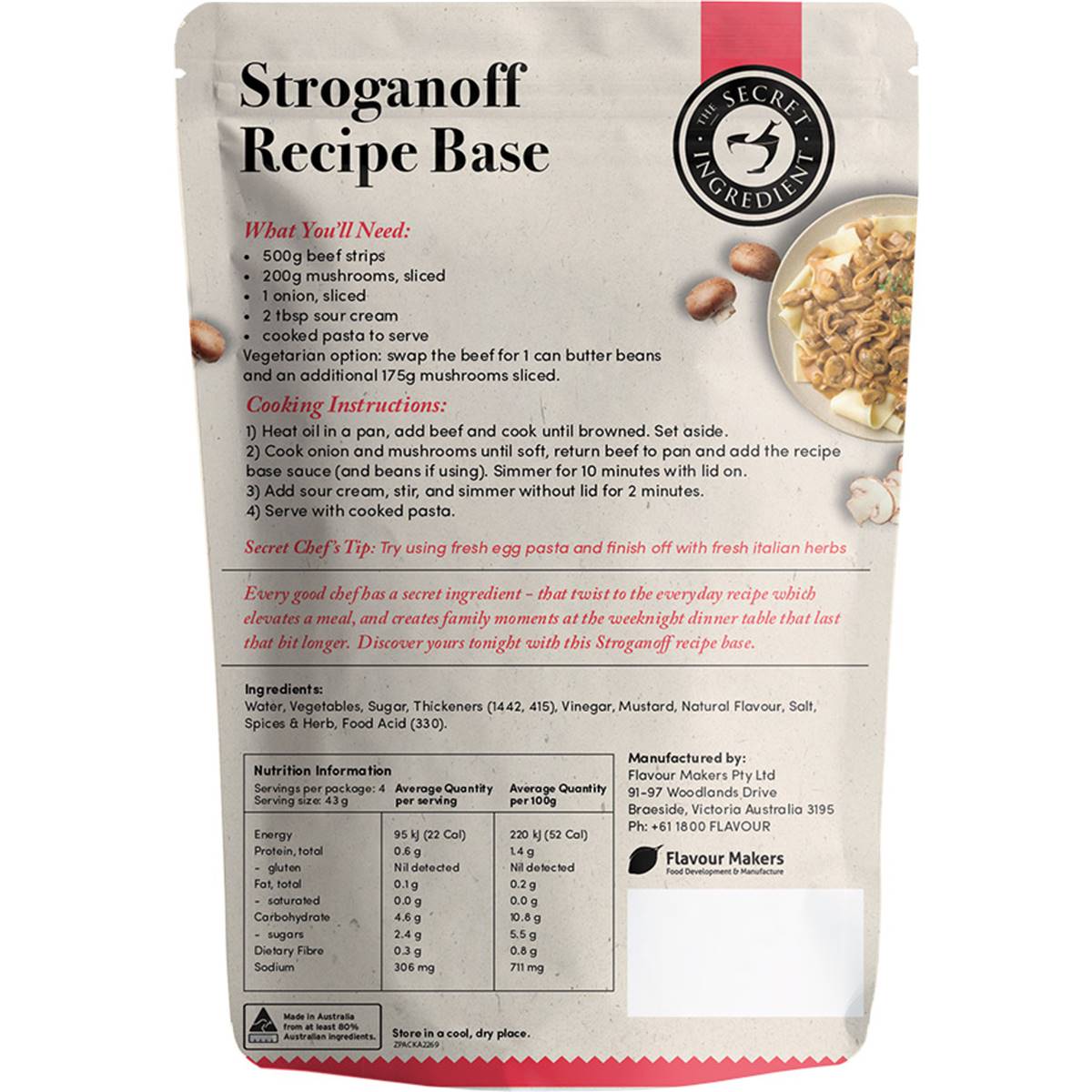 The Secret Ingredient Stroganoff Recipe Base 175g
