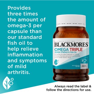 Blackmores Omega Triple Super Strength Fish Oil Capsules 150 pack