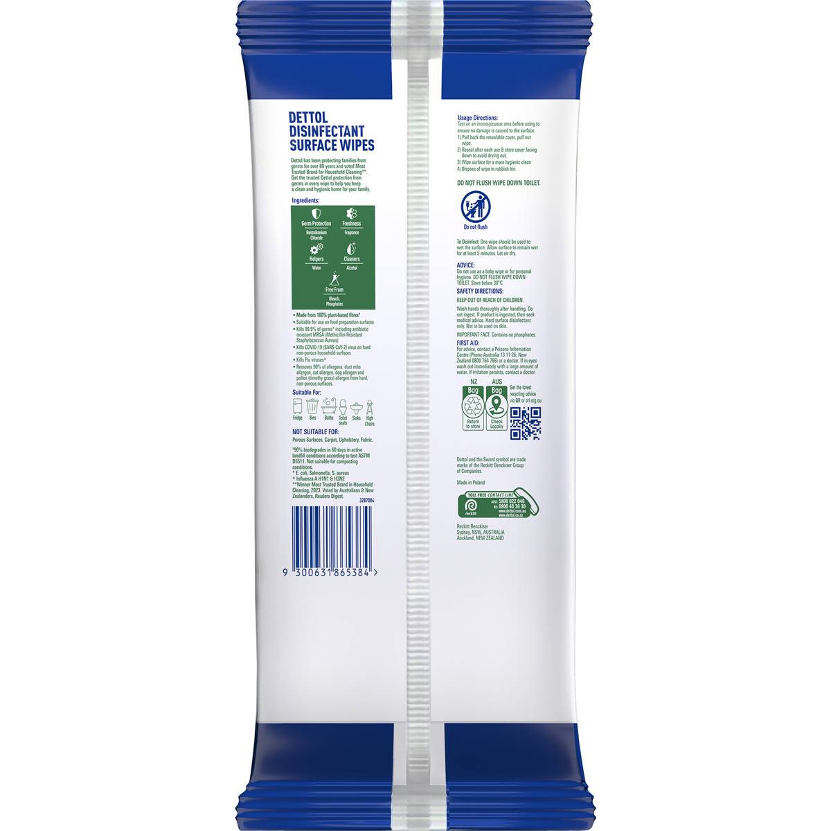 Dettol Disinfectant Wipes Extra Large 150 pack