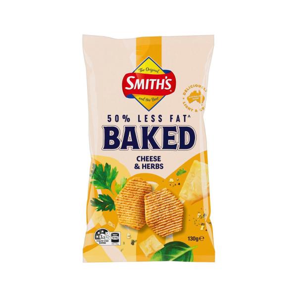SMITHS BAKED SNACKS:CHEESE & HERB:.:130 GRAM