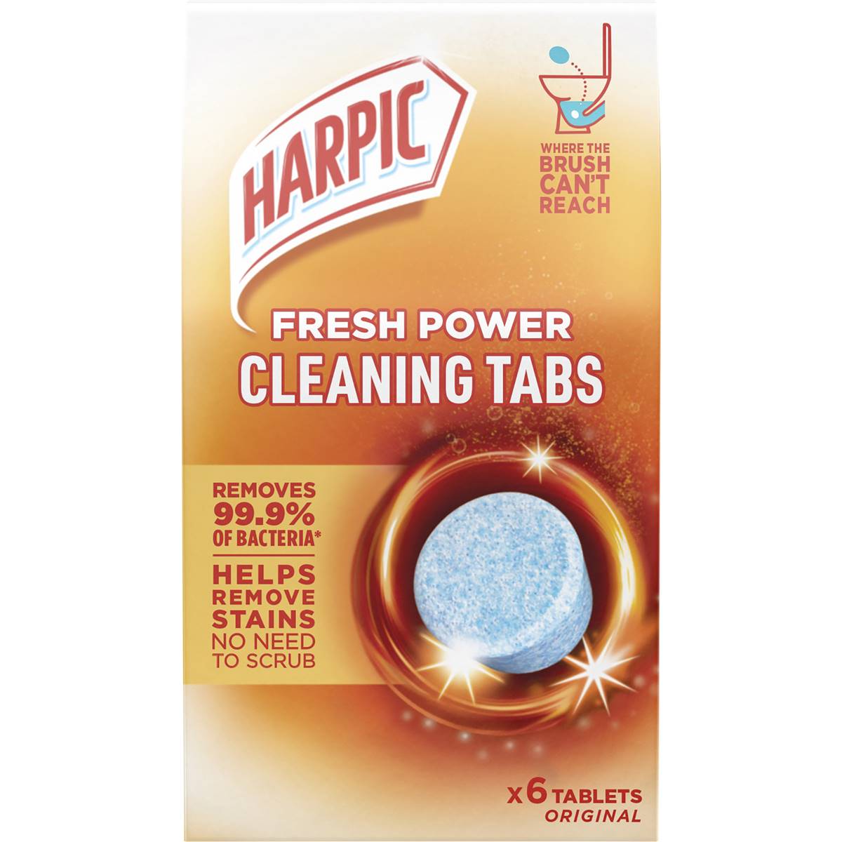 Harpic Fresh Power Toilet Cleaning Tabs 6 Pack