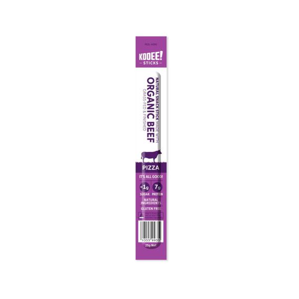KOOEE! ORGANIC STICK BEEF 25G:ORGANIC BEEF PIZZA:.:25 GRAM