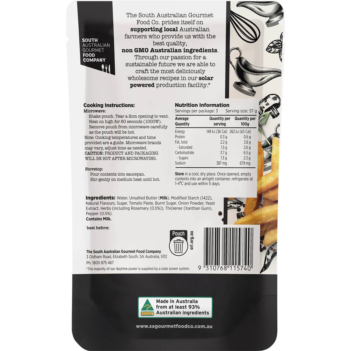 South Australian Gourmet Food Hot Chip Gravy 170g