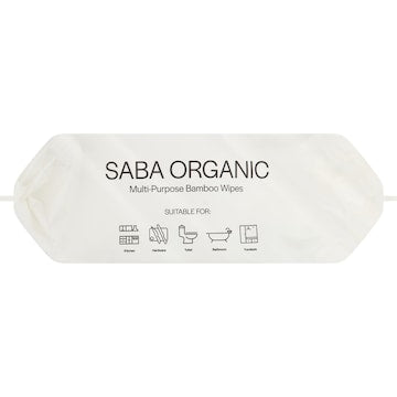 Saba Organics Multi Purpose Wipes Lemon Burst 120 pack