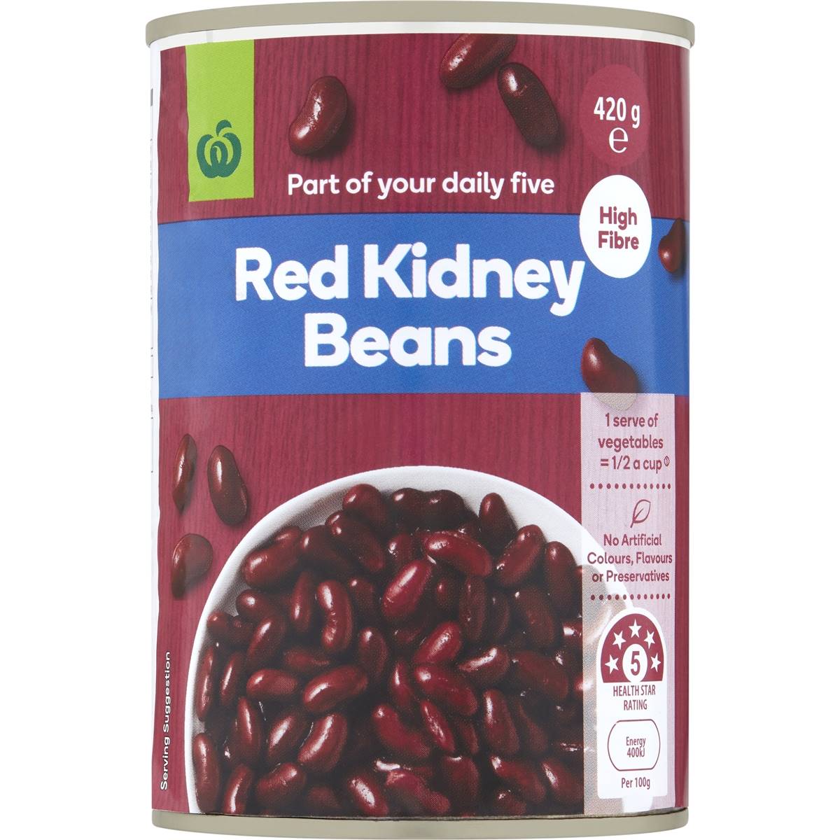 Woolworths Red Kidney Beans 420g