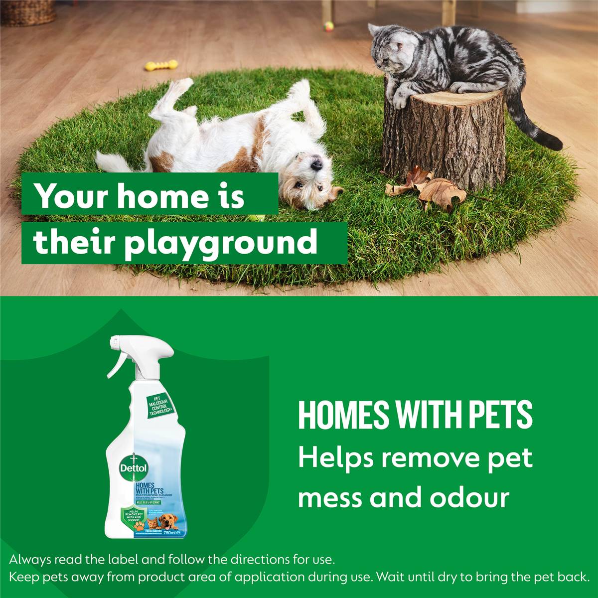 Dettol Homes With Pets Multipurpose Cleaner 750ml