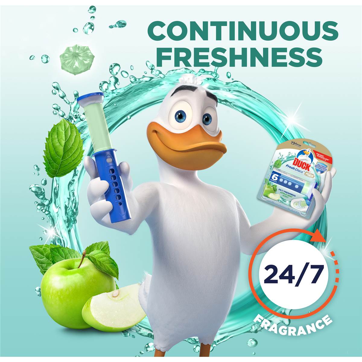 Duck Fresh Discs Plus Toilet Cleaner Apple Mint 36mL