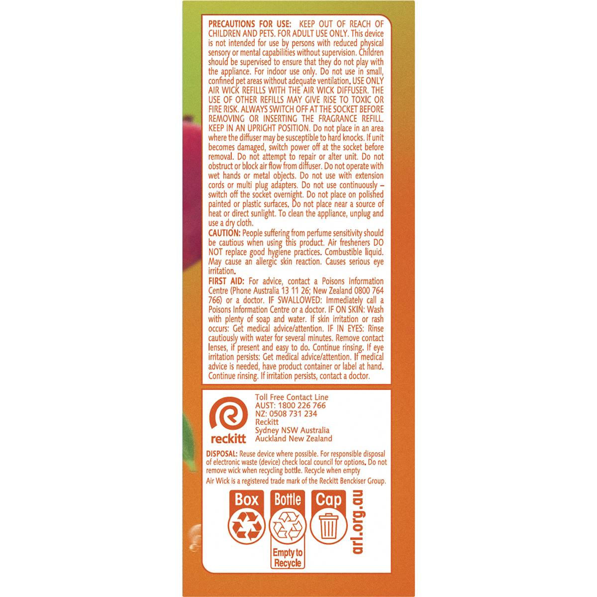 Air Wick Sparkling Spritz Plug in Diffuser 19mL