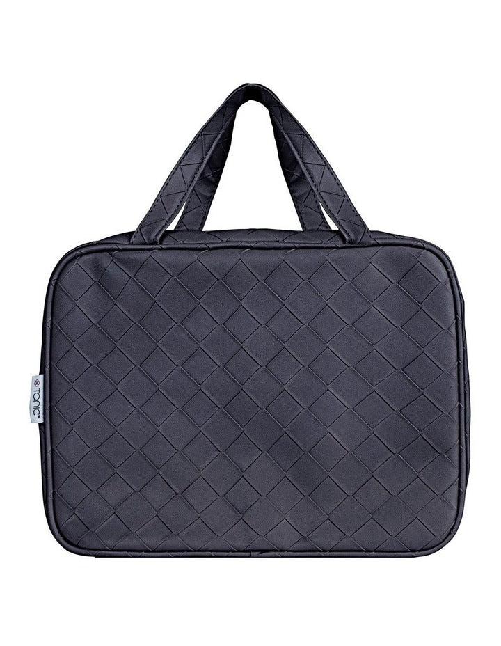 Woven Hanging Cosmetic Bag in Navy