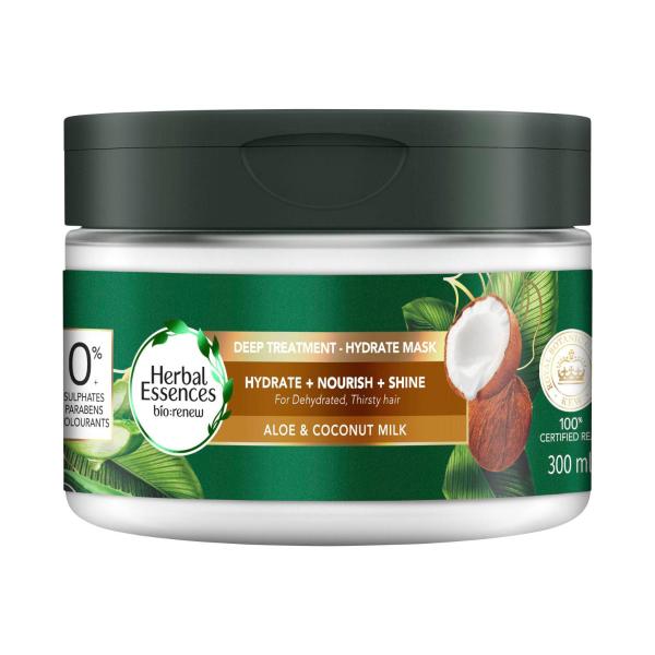 HERBAL ESSENCES BIO RENEW COCONUT MILK & ALOE DEEP HYDRATE MASK 300ML
