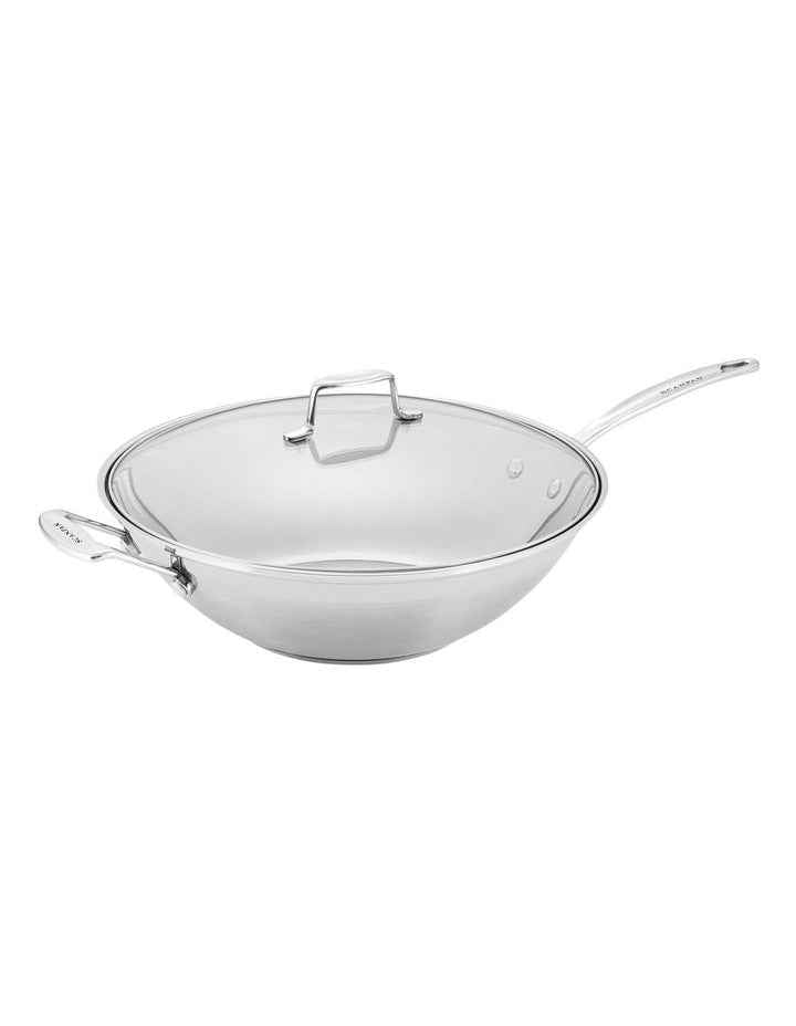 Impact Covered Wok 32cm in Stainless Steel