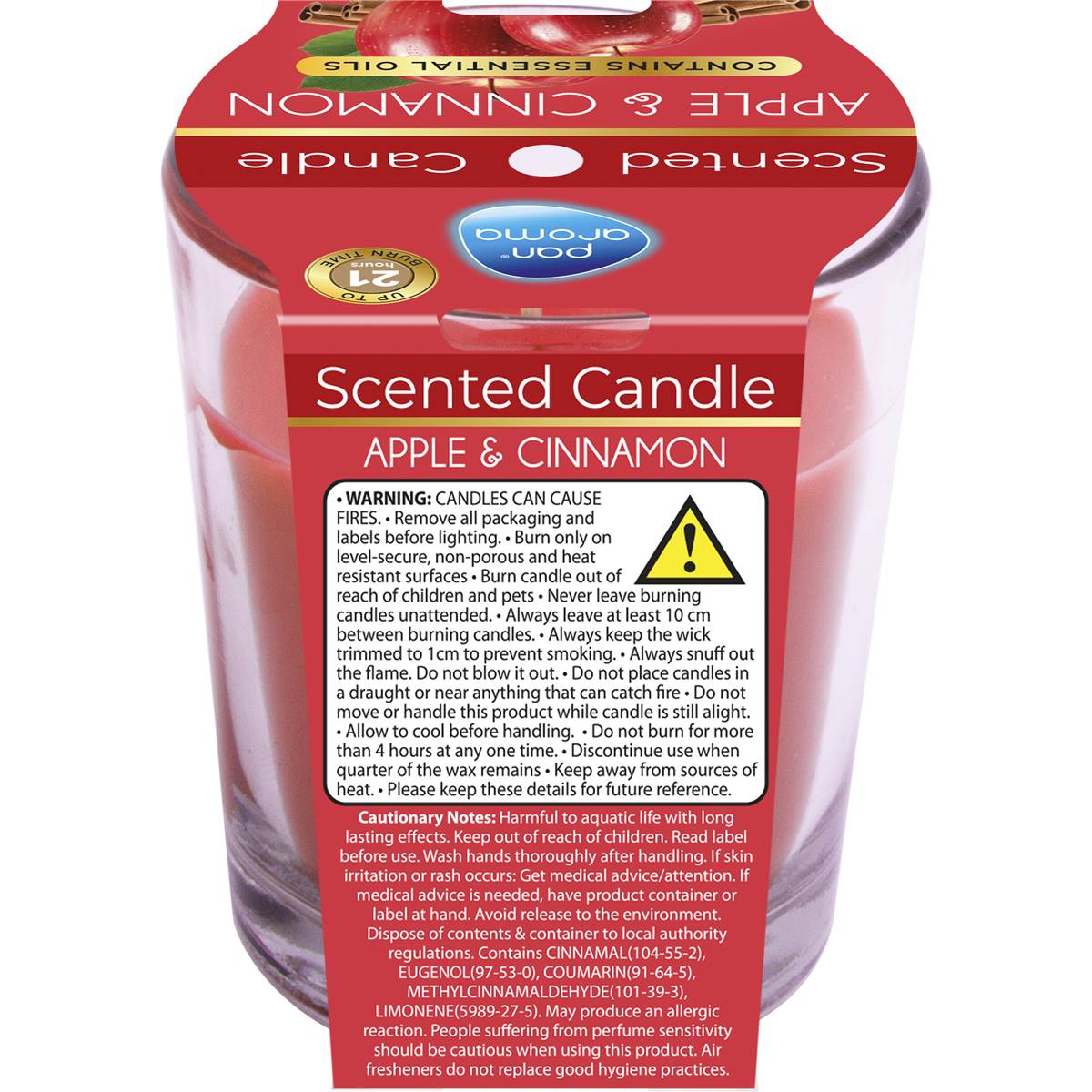 Pan Aroma Scented Candle Apple & Cinnamon 85g