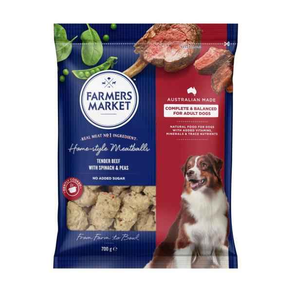 Beef With Spinach & Peas Meatballs Dog Food