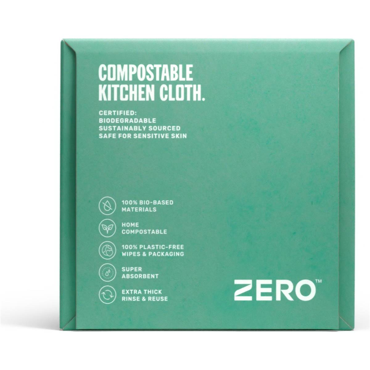 Zero Plastic Free Reusable Cleaning Wipes Large 60 pack