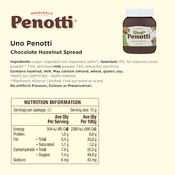 Uno Penotti Hazelnut Spread 380g