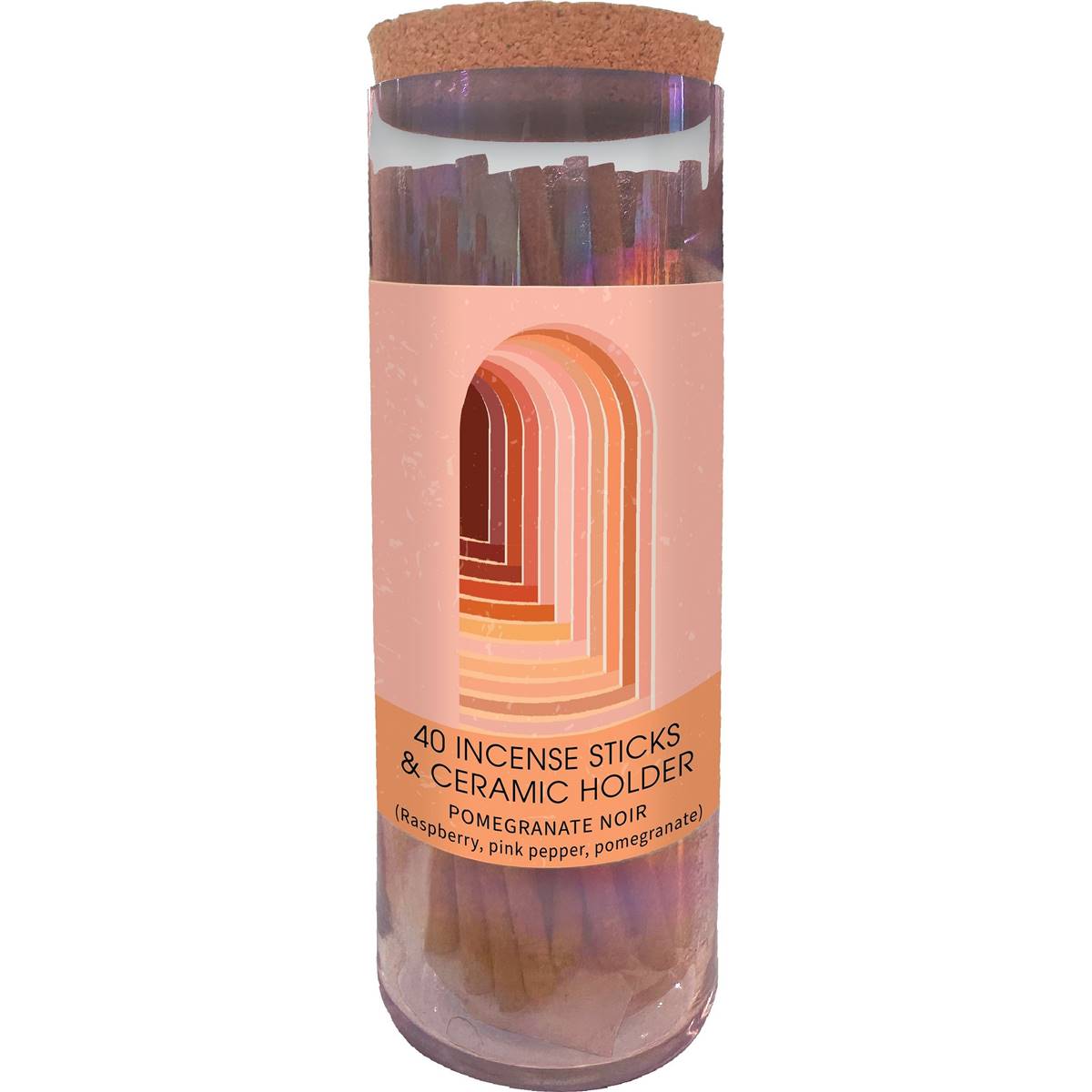 Good Candle Co Incense Sticks & Ceramic Holder Pomegranate Noir 40 pack