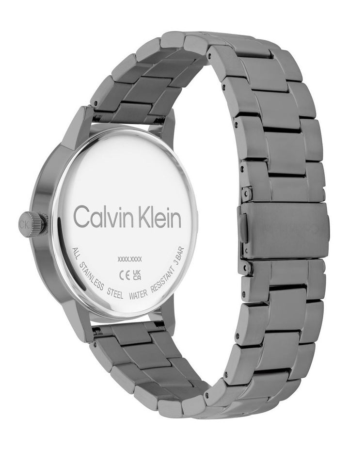 Linked Bracelet For Him Ionic Plated Grey Steel Watch 25200054