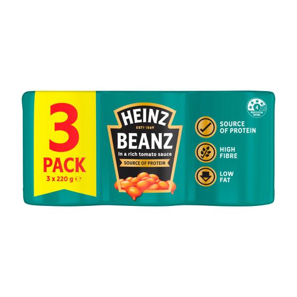 HEINZ BAKED BEANS IN TOMATO SAUCE BEANS 3 PACK