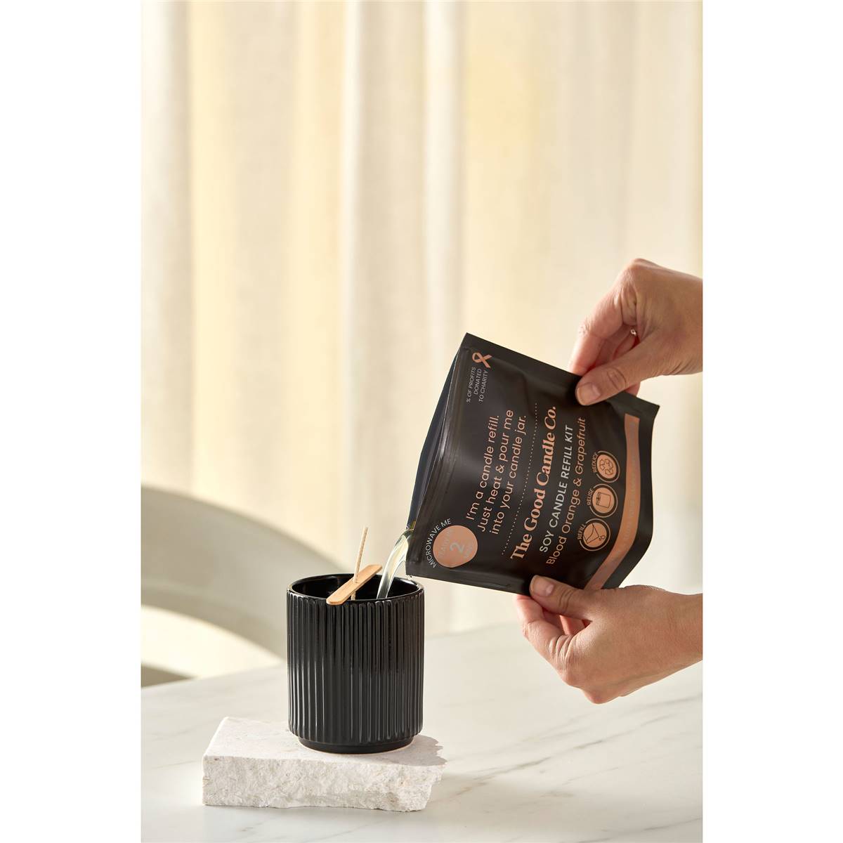 Good Candle Co Soy Candle Refill Kit Blood Orange & Grapefruit 200g