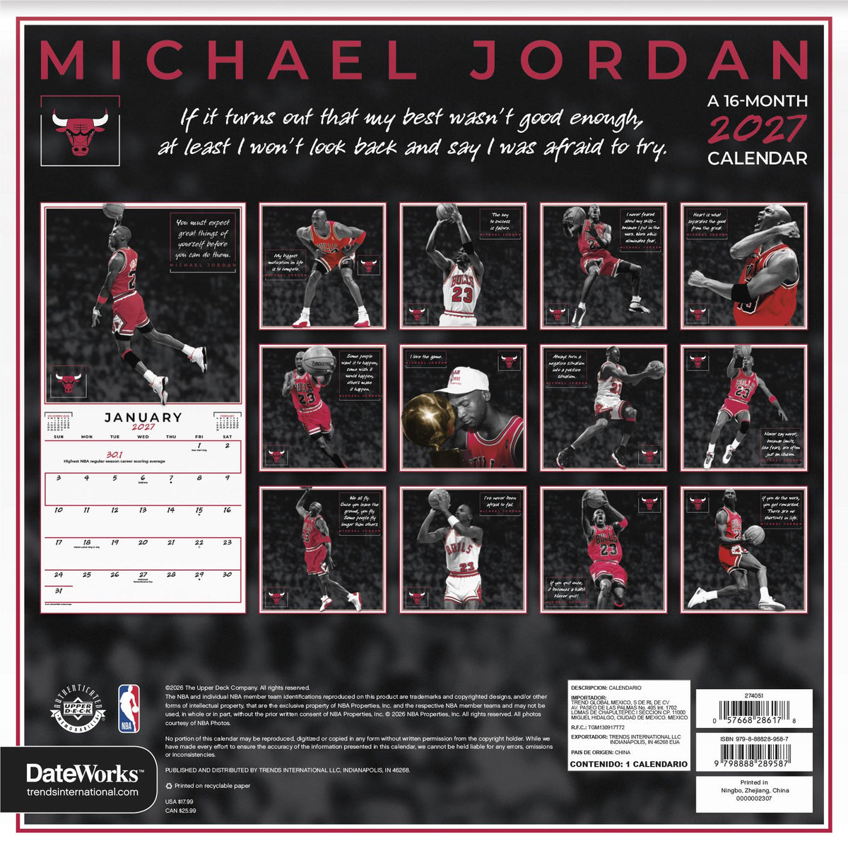 Michael Jordan - 2027 Calendar