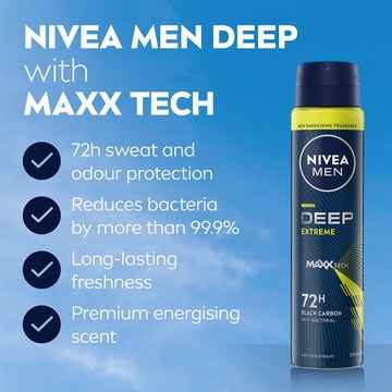 Nivea MEN Deep Extreme 72hr Protection Deodorant 250mL