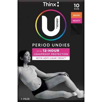 U by Kotex Thinx Period Undies Bikini Cut Size 10 each