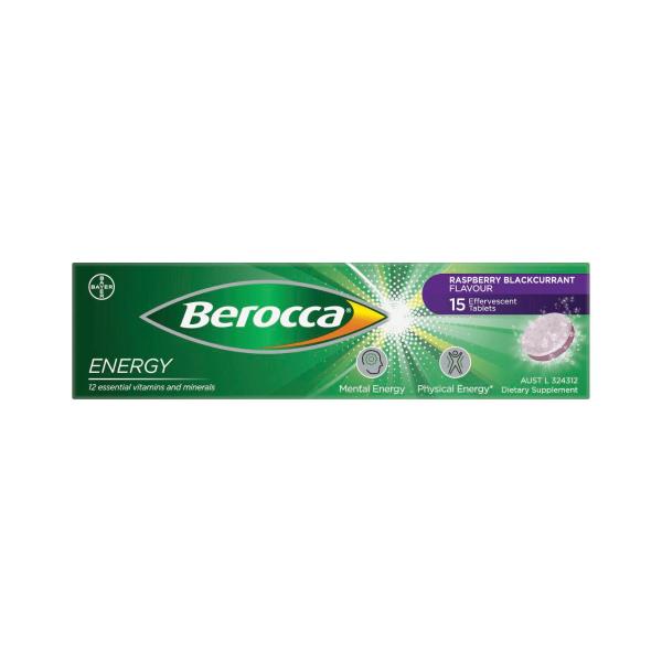 BEROCCA ENERGY RASPBERRY BLACKCURRANT 15PK