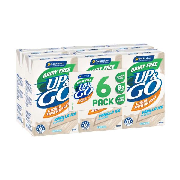 SANITARIUM UP&GO DAIRY FREE VANILLA 6X250ML