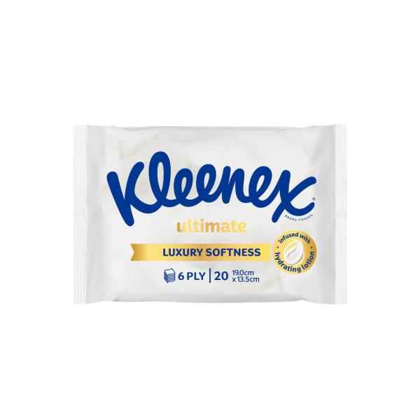KLEENEX FACIAL TISSUE 6 PLY SOFT PACK 20 PACK