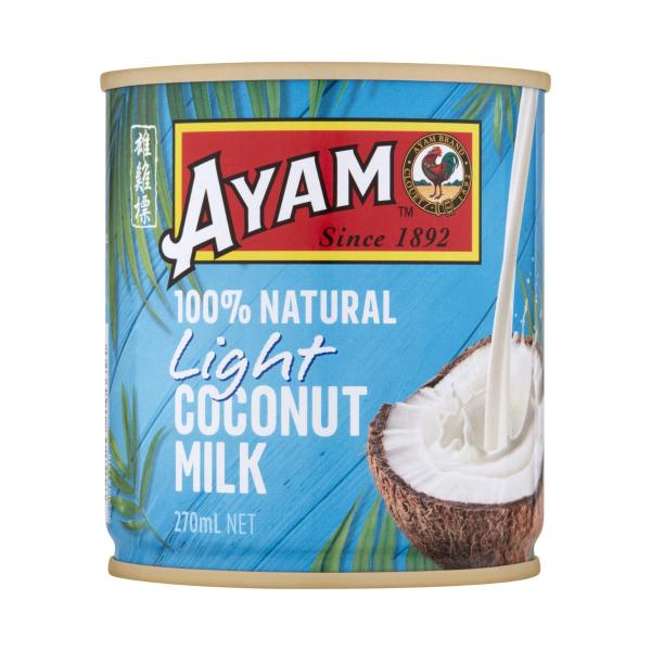 AYAM 100% NATURAL LIGHT COCONUT MILK 270ML