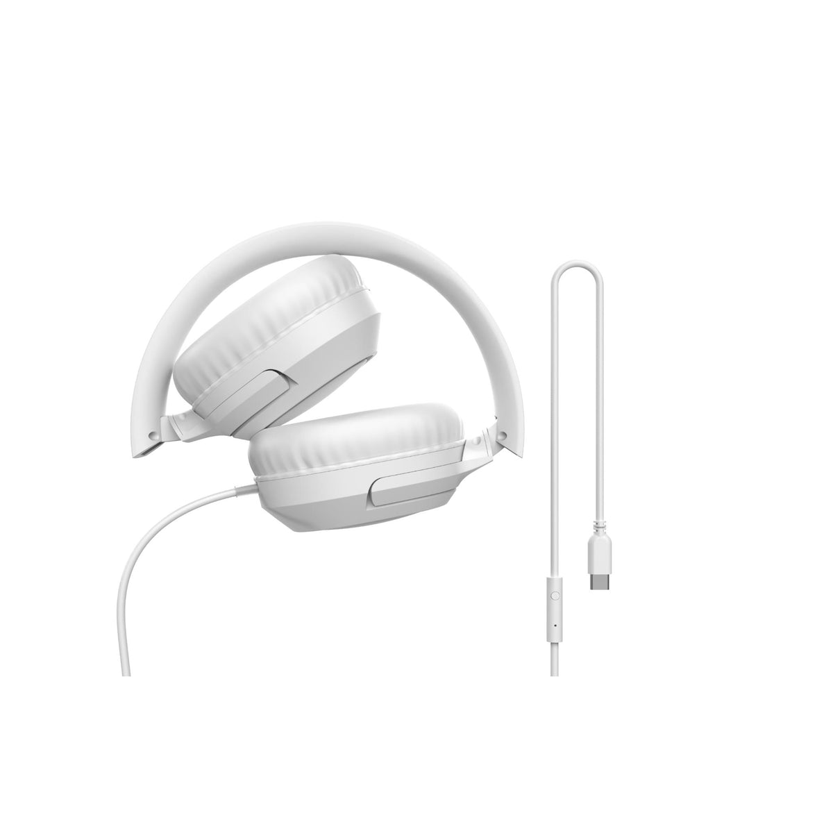 XCD Wired USB-C Over-Ear Headphones (White)