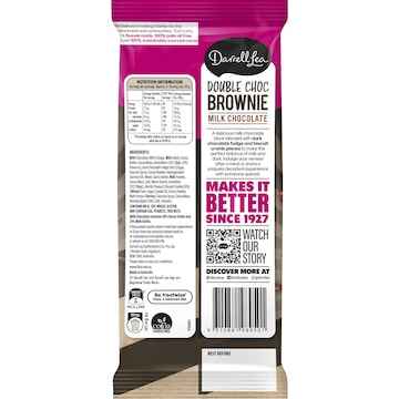 Darrell Lea Double Choc Brownie Milk Chocolate Block 160g