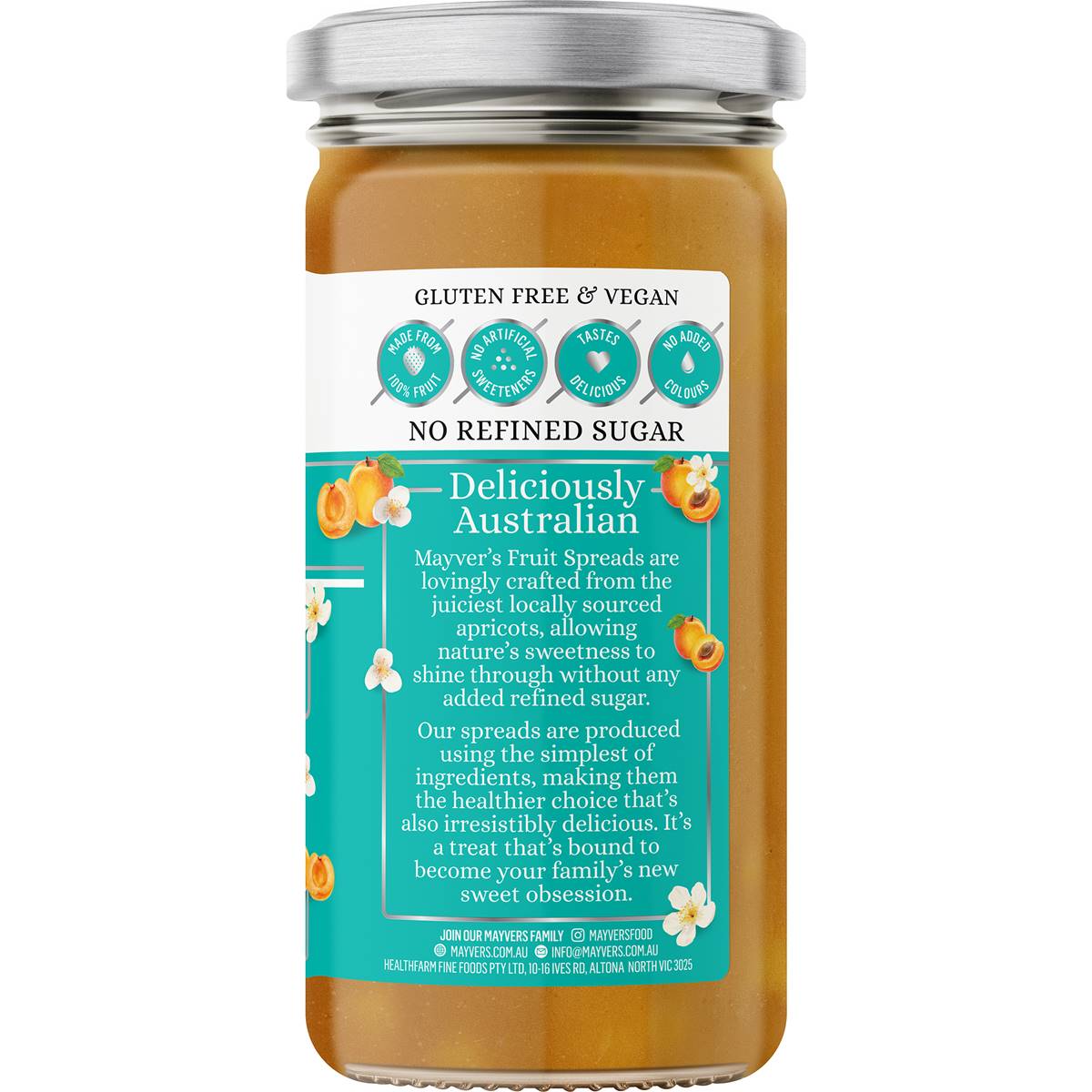 Mayver's Australian Apricot Fruit Spread 280g