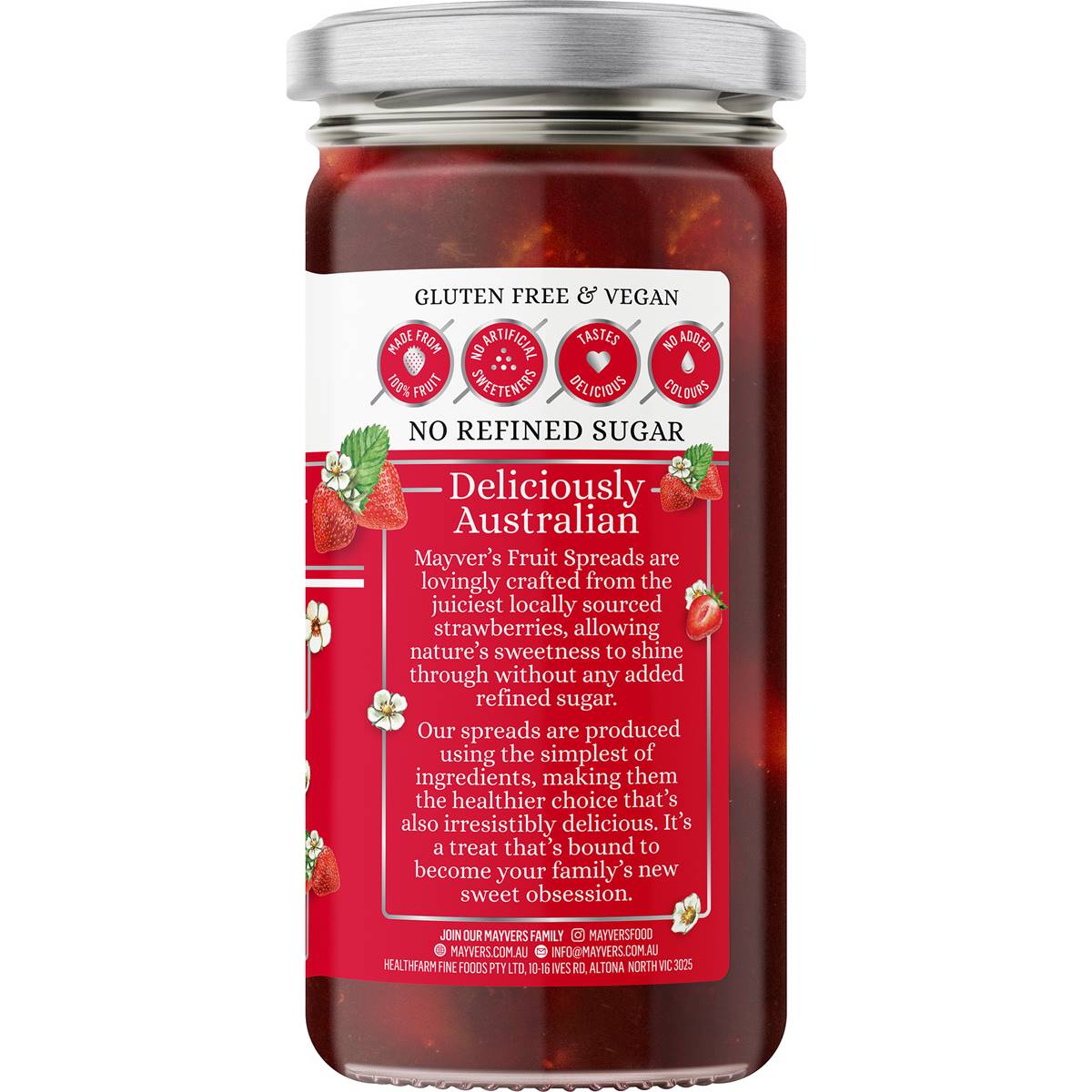 Mayver's Australian Strawberry Fruit Spread 280g