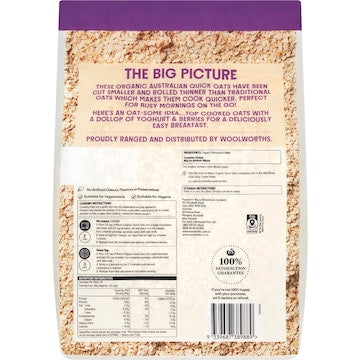 Macro Organic Australian Quick Oats 1kg