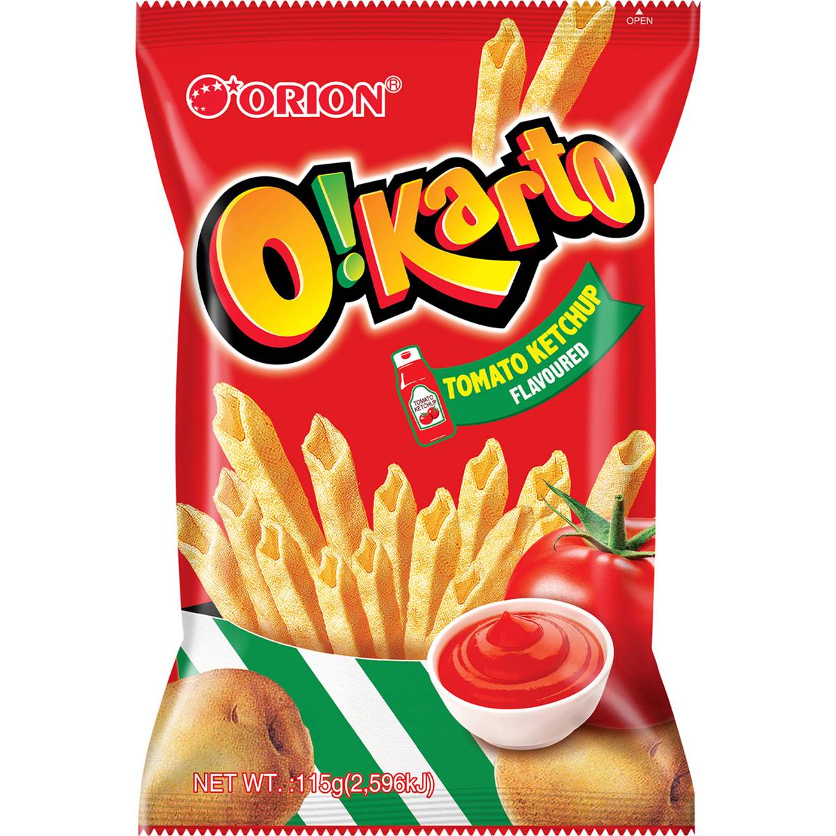 Orion Okarto Chip Tomato Ketchup Flavour 115g