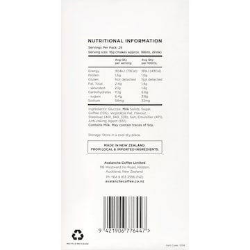 Avalanche Cappuccino Sachets 26 pack
