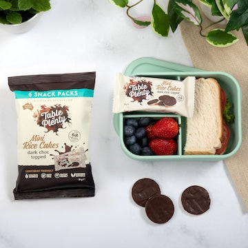 Table Of Plenty Mini Rice Cakes Dark Chocolate Snack Packs 6 pack