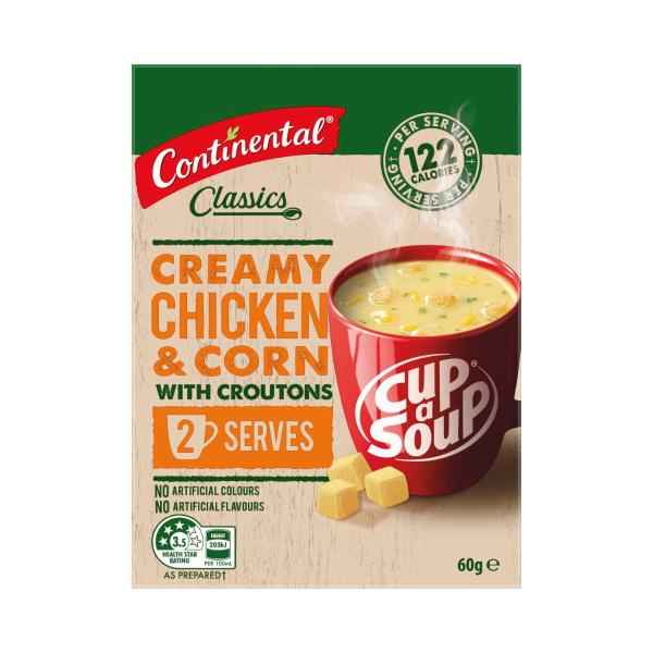 Cup A Soup Creamy Chicken & Corn With Croutons Serves 2