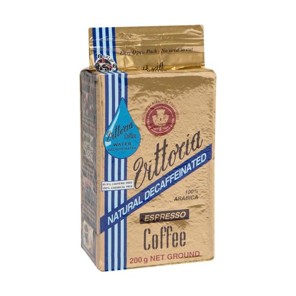 VITTORIA COFFEE GROUND:ESPRESSO DECAF:.:200 GRAM