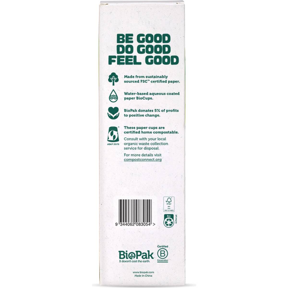 BioPak Party Paper Cups 510mL 20 pack