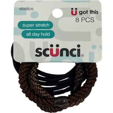 Scunci Super Stretch & Basic Elastics 8 pack